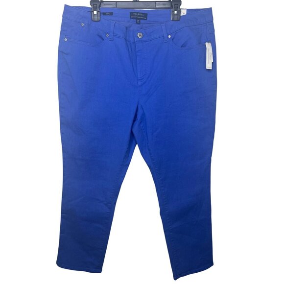 Talbots Womens Simply Flattering Collection Ankle Pants18W Blue Stretch Slim Fit - Picture 1 of 13